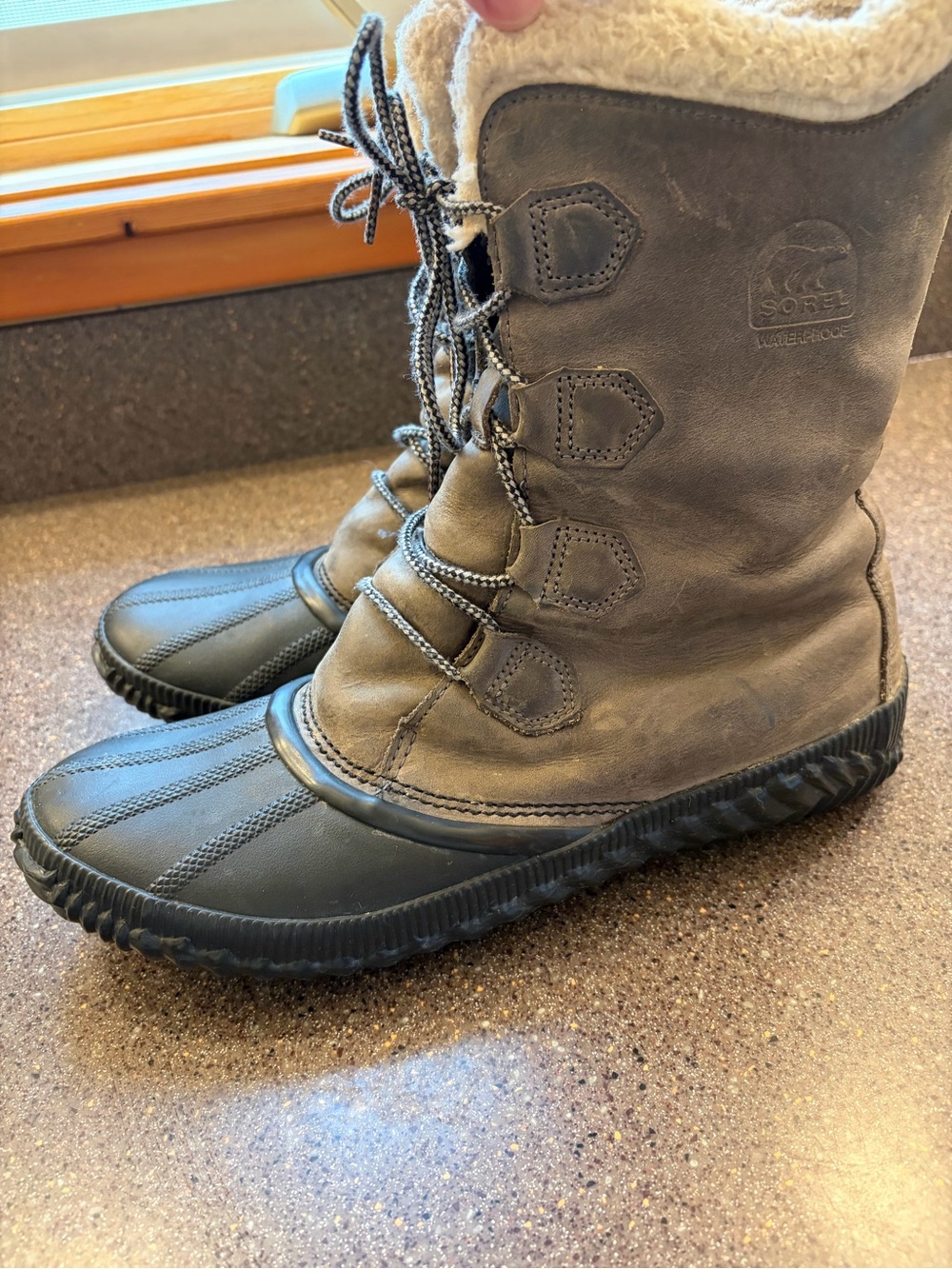 Sorel Men's Waterproof Lace-Up Winter Boots - Brown and Black
